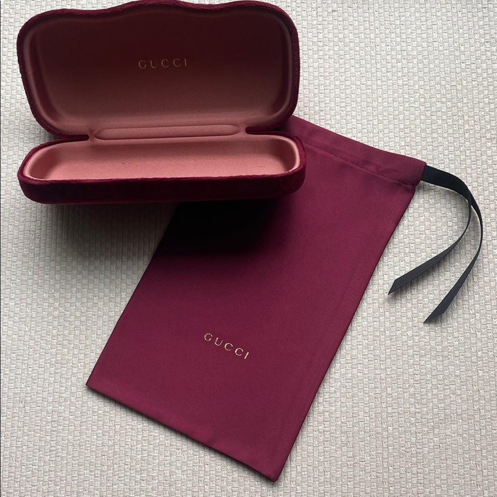 Gucci Red Velvet Glasses Case